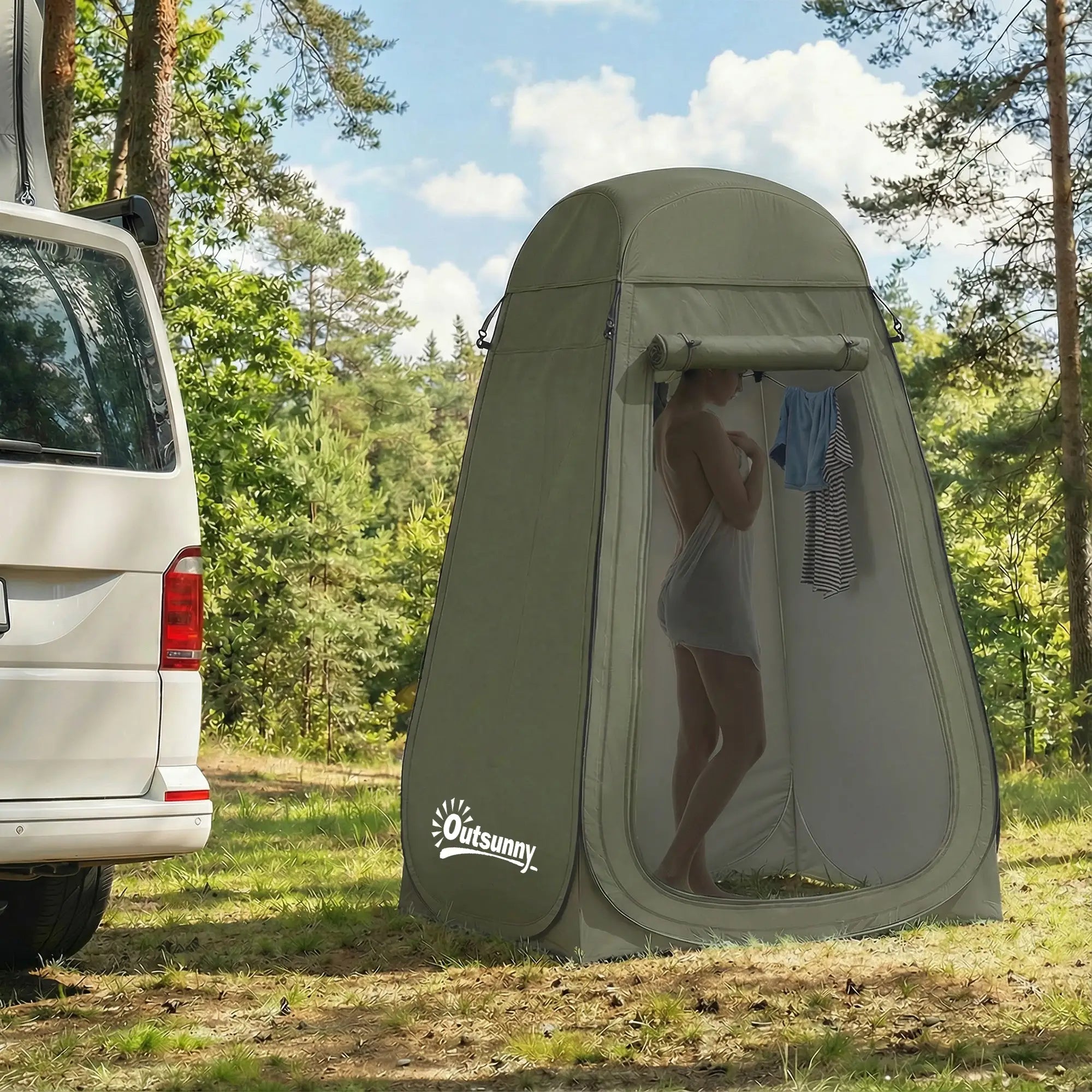 Pop Up Shower Tent, Portable Privacy Room, With Carrying Bag, Green Camping Tents at Gallery Canada