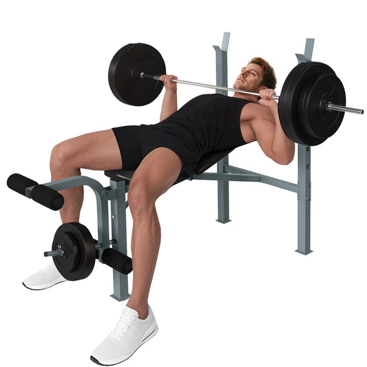 Adjustable Incline Decline Weight Bench, Leg Extension, Barbell Rack Weight Benches Black at Gallery Canada