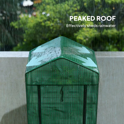5 Tier Mini Greenhouse, Portable, Transparent, 27.25" x 19.25" x 76", Green Greenhouses at Gallery Canada