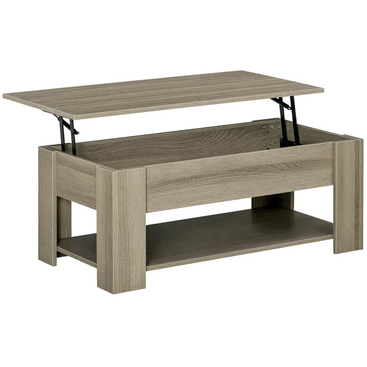 Lift Top Coffee Table, Hidden Storage, Open Shelf, Living Room, Grey Coffee Tables Grey at Gallery Canada