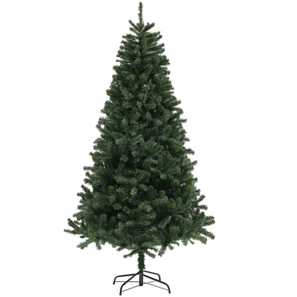 7.5ft Artificial Christmas Tree, Auto Open, Steel Base, Green Artificial Christmas Trees Green, Black at Gallery Canada