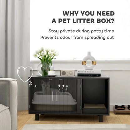 Cat Litter Box Enclosure, End Table with Scratcher, Black Cat Litter Box Enclosures at Gallery Canada