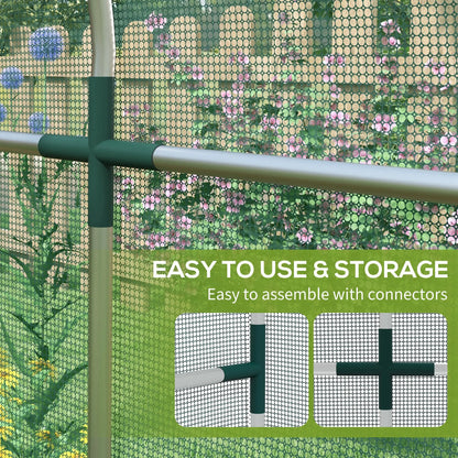 Galvanized Steel Crop Cage, Plant Protection Tent, 4' x 12', Green Walk In Greenhouses at Gallery Canada