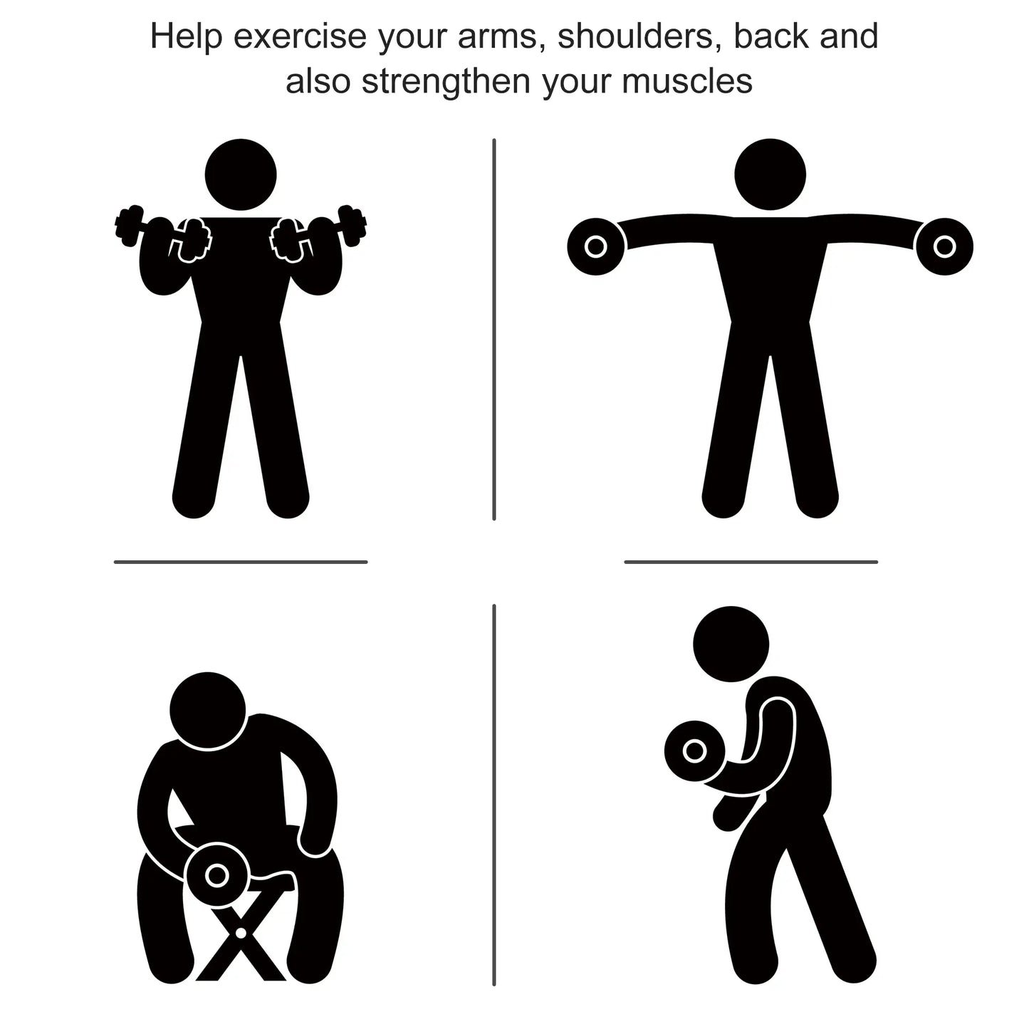 Rubber Dumbbells Weight Set, 24lbs Total, 12lbs Each, Black Dumbbells & Barbells at Gallery Canada