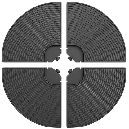 4PCs Cantilever Umbrella Base Weights, Wicker Effect HDPE, Black Umbrella Bases at Gallery Canada