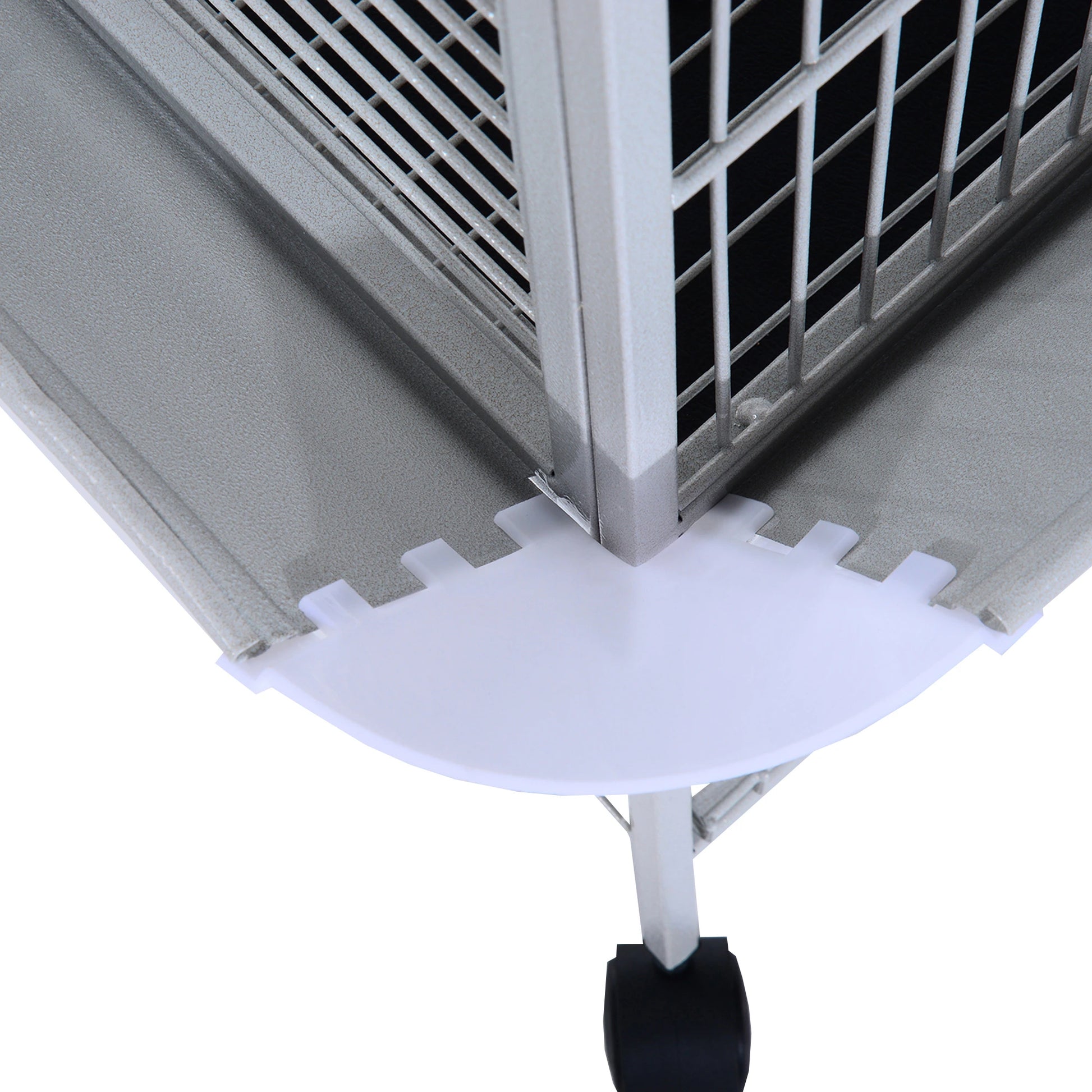 63" Large Parrot Cage, Finch Feeder, Play Top, Silver Bird Cages at Gallery Canada