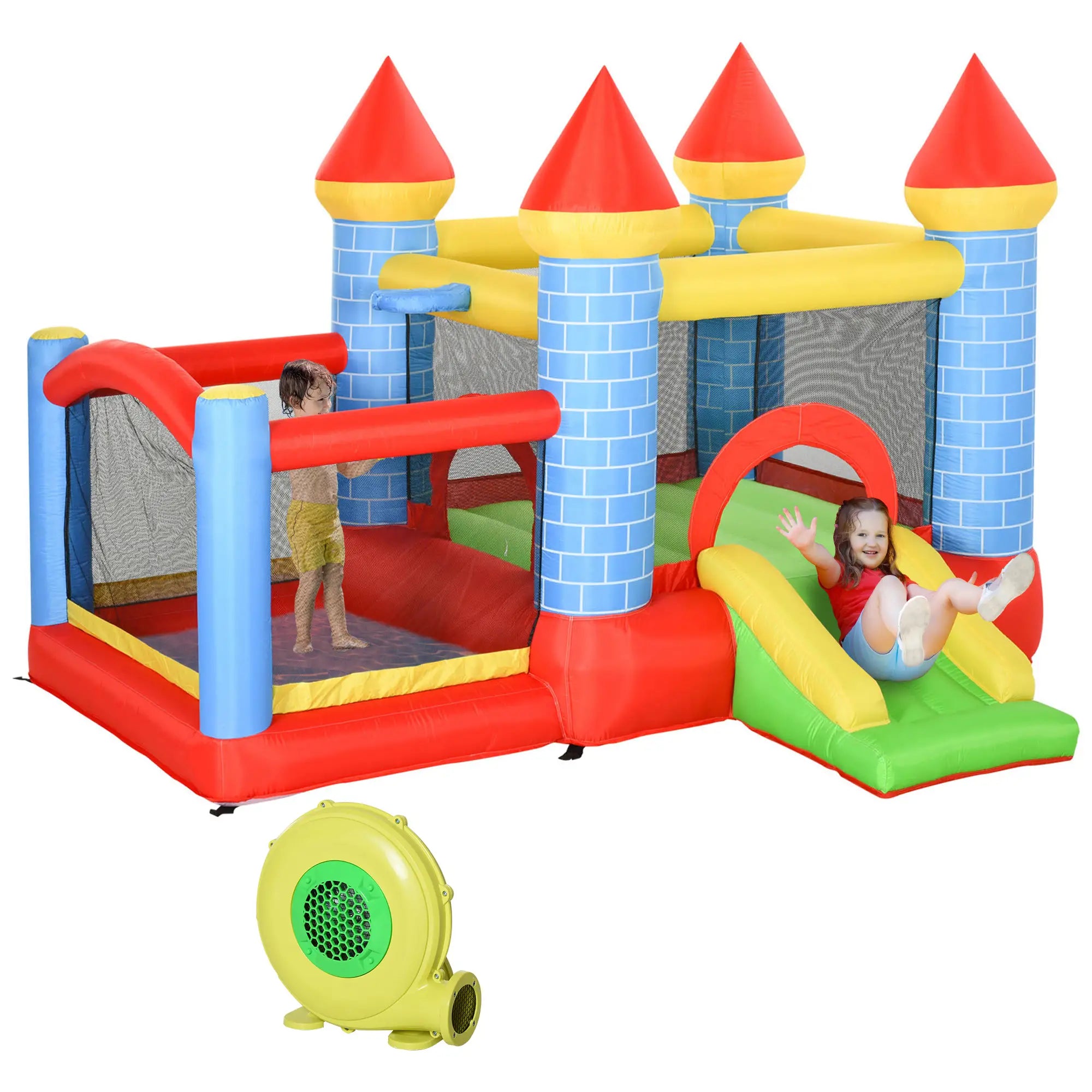 9.2 x 9.5FT Inflatable Bounce House, 4 in 1 With Trampoline, Slide, Pool Inflatables at Gallery Canada