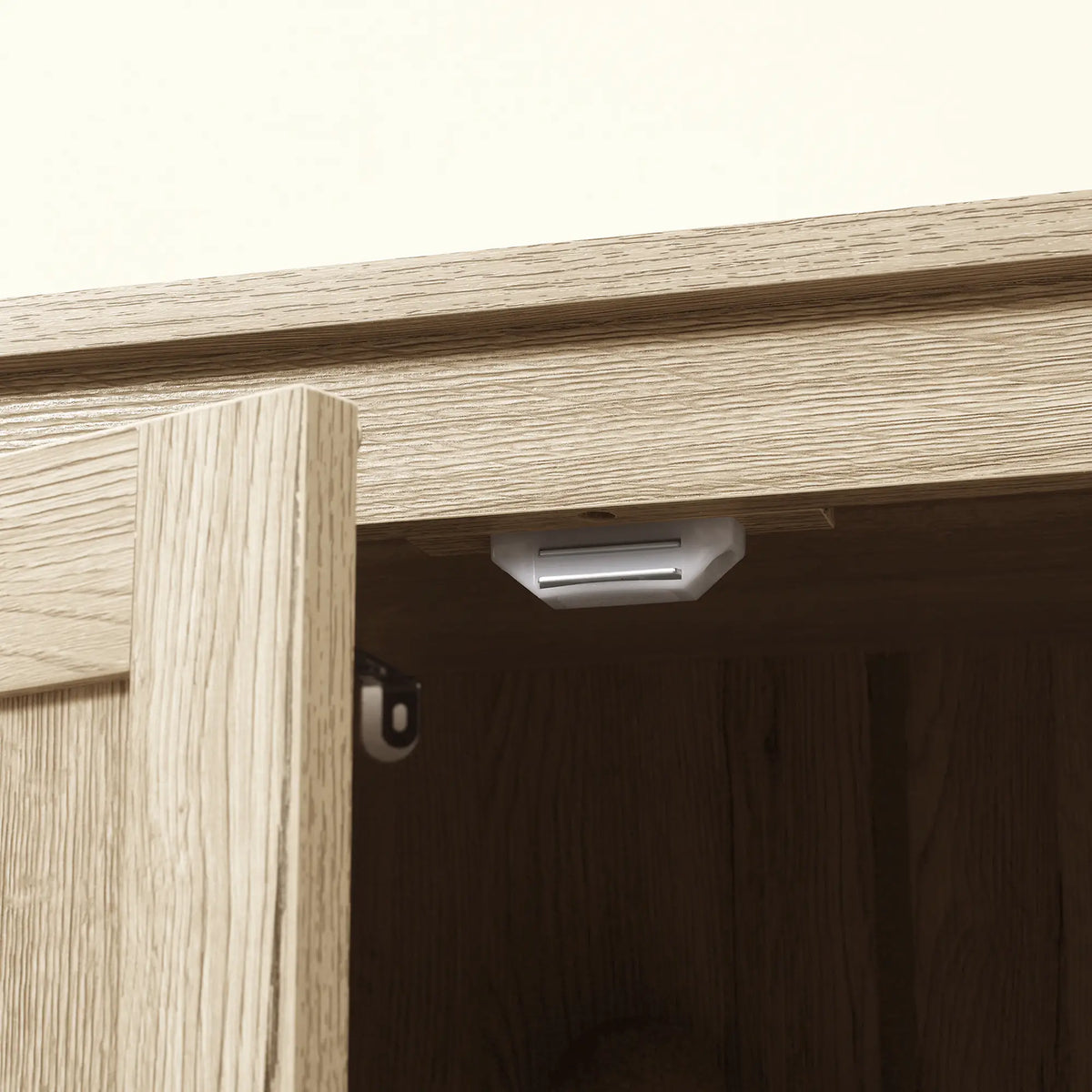 72" Freestanding Storage Cabinet, Kitchen Pantry with Doors, Shelves, Natural Kitchen Pantry Cabinets at Gallery Canada