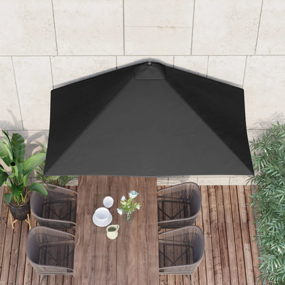 8ft Half Round Umbrella, Outdoor Balcony Parasol, Patio Garden Sun Shade, 5 Ribs Sun Umbrellas at Gallery Canada