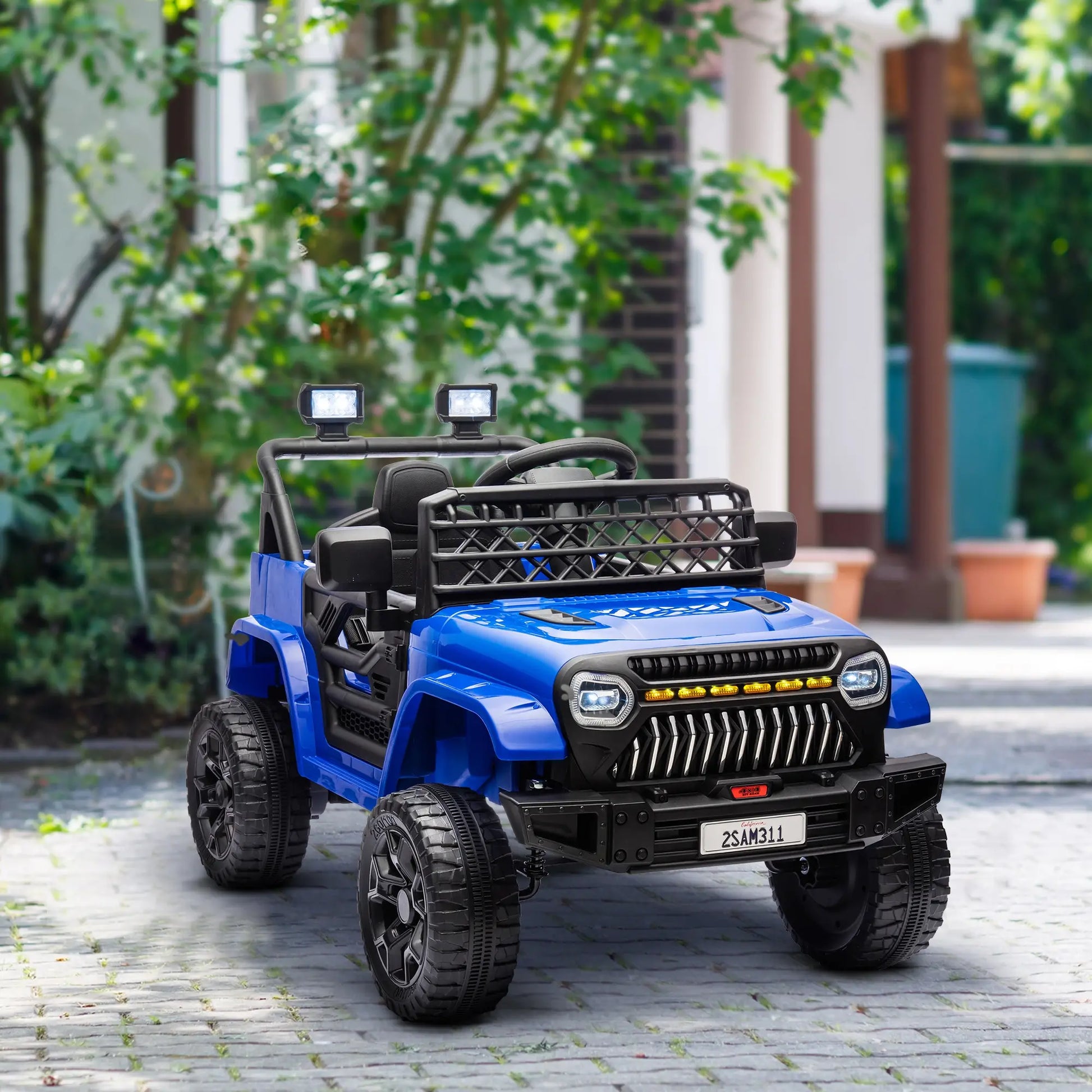 12V Ride On Truck, Electric Car For Kids, Remote Control, Dark Blue Electric Toy Cars at Gallery Canada