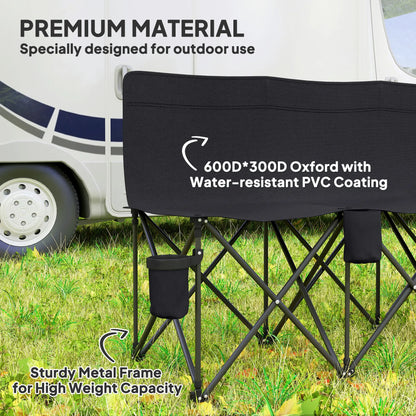 6 Seat Folding Camping Chair, Cup Holder, Carrying Case, Black Picnic Tables & Camping Chairs at Gallery Canada