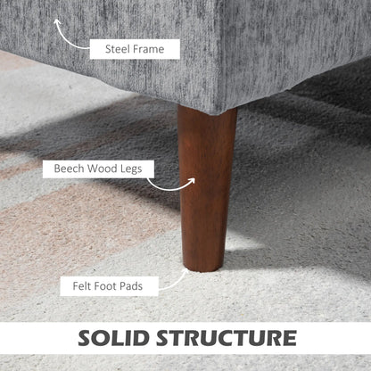 L Shape Sofa, Modern Sectional Couch, Chaise Lounge, Wooden Legs, Grey 3-Seater Sofas at Gallery Canada