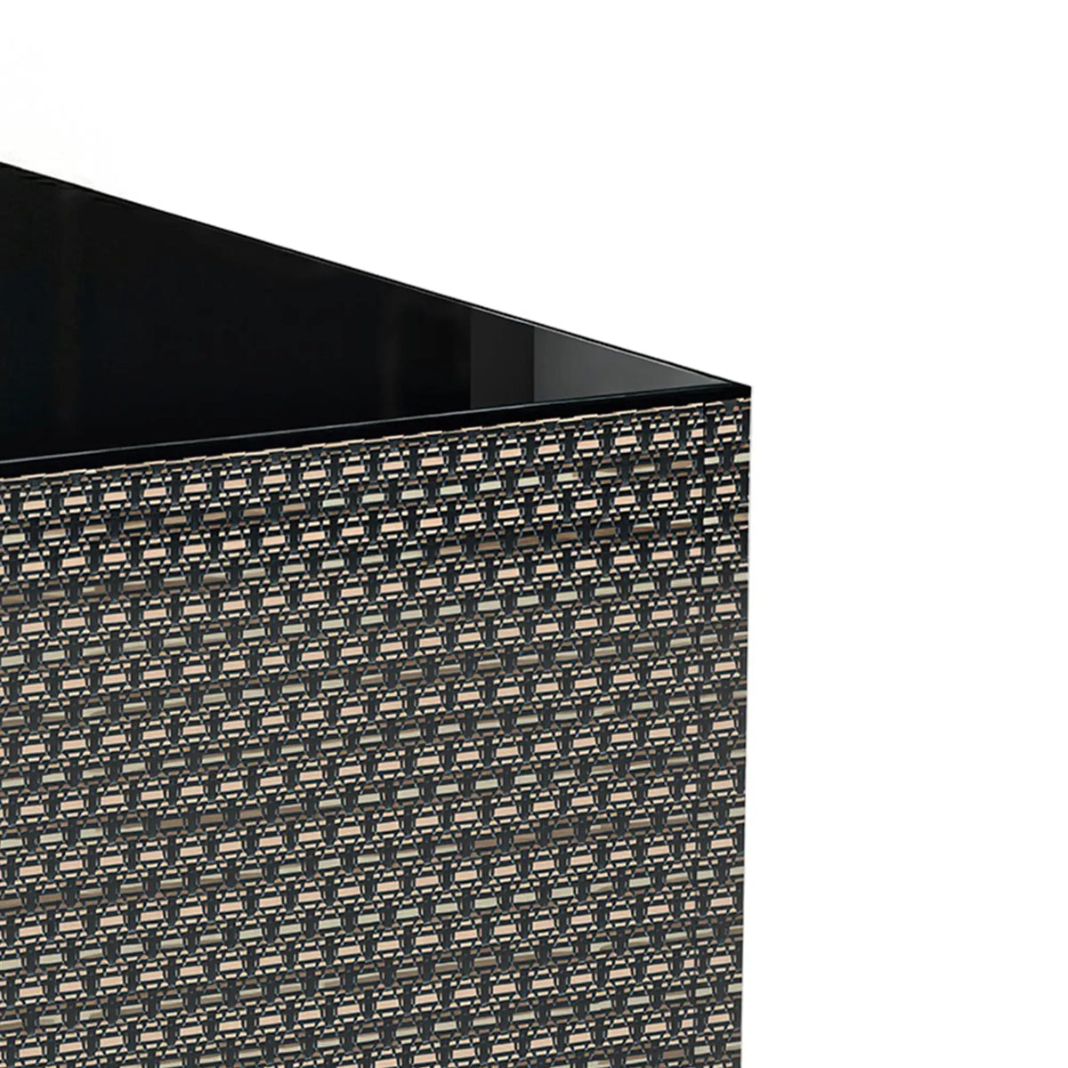 21.7" Square Patio Table, Tempered Glass Top, Black Patio Side Tables at Gallery Canada