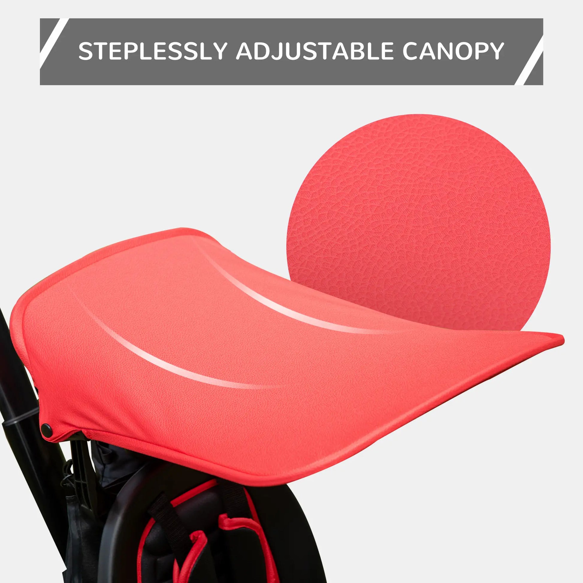 Kids Tricycle, 4 In 1 Trike, Adjustable Seat, Removable Canopy, Red Tricycles for Kids at Gallery Canada