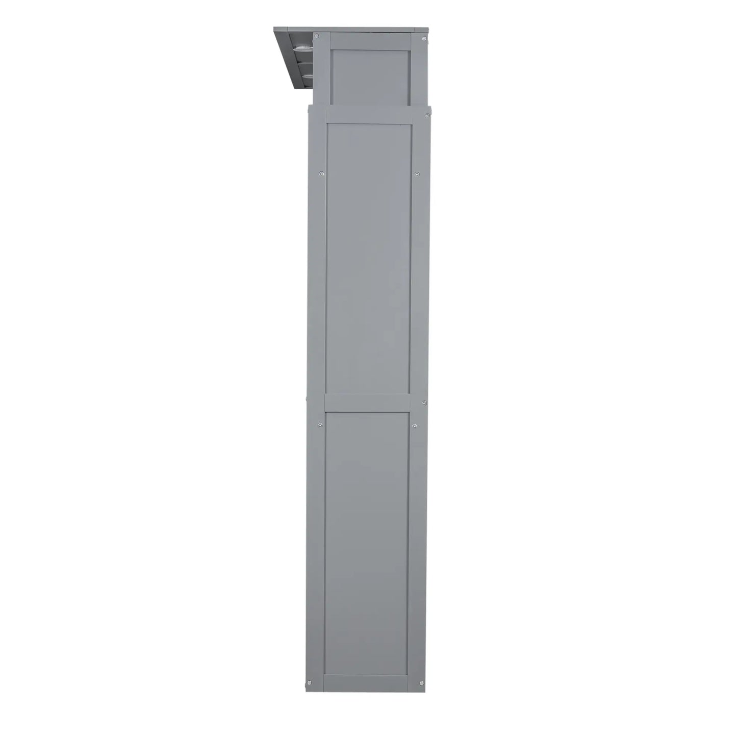 Murphy Bed with Shelves, LED Lights, 97.5" L x 84.5" W x 88.5" H, Grey Bed Frames at Gallery Canada