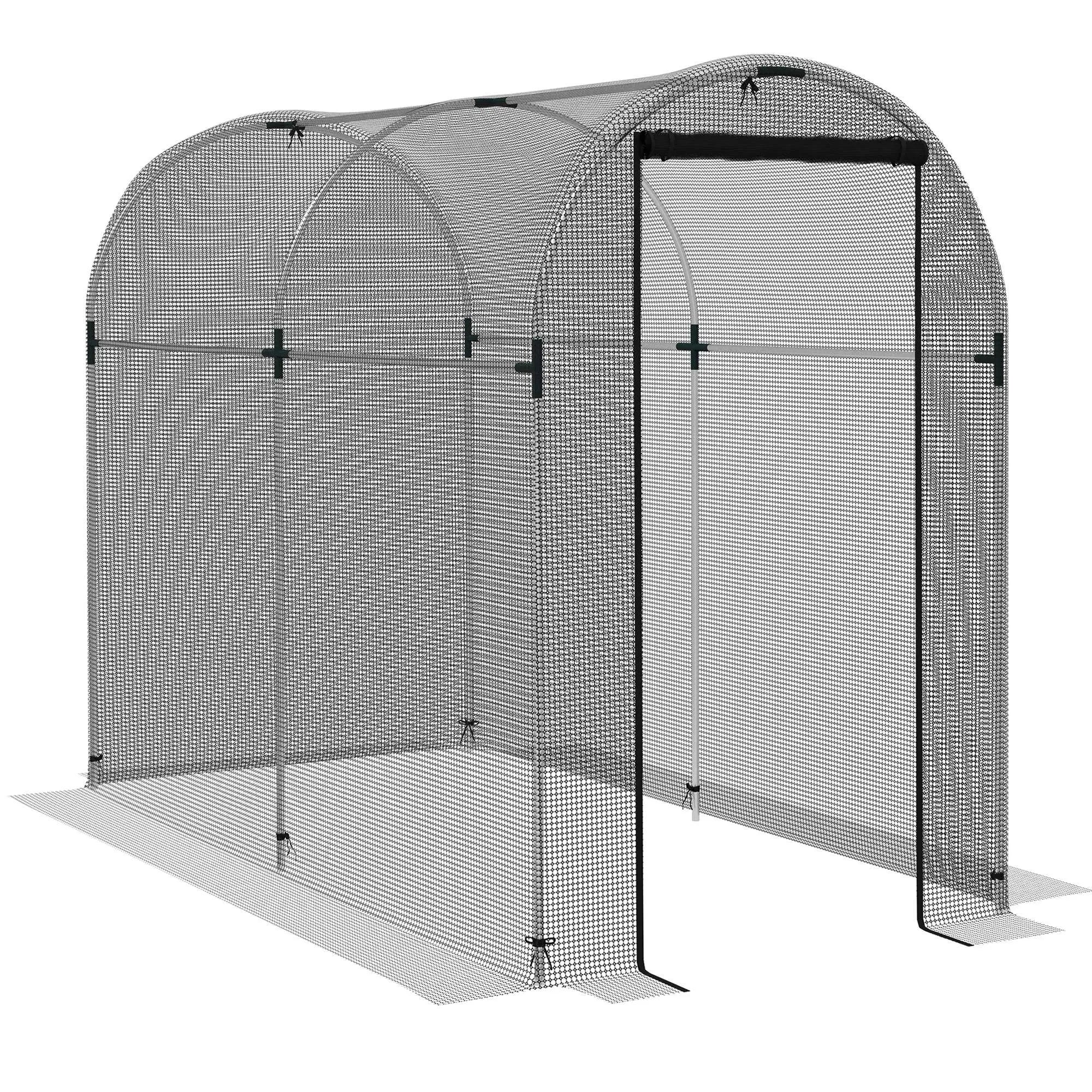 Galvanized Steel Crop Cage, Plant Protection Tent, 4' x 8', Black Walk In Greenhouses at Gallery Canada