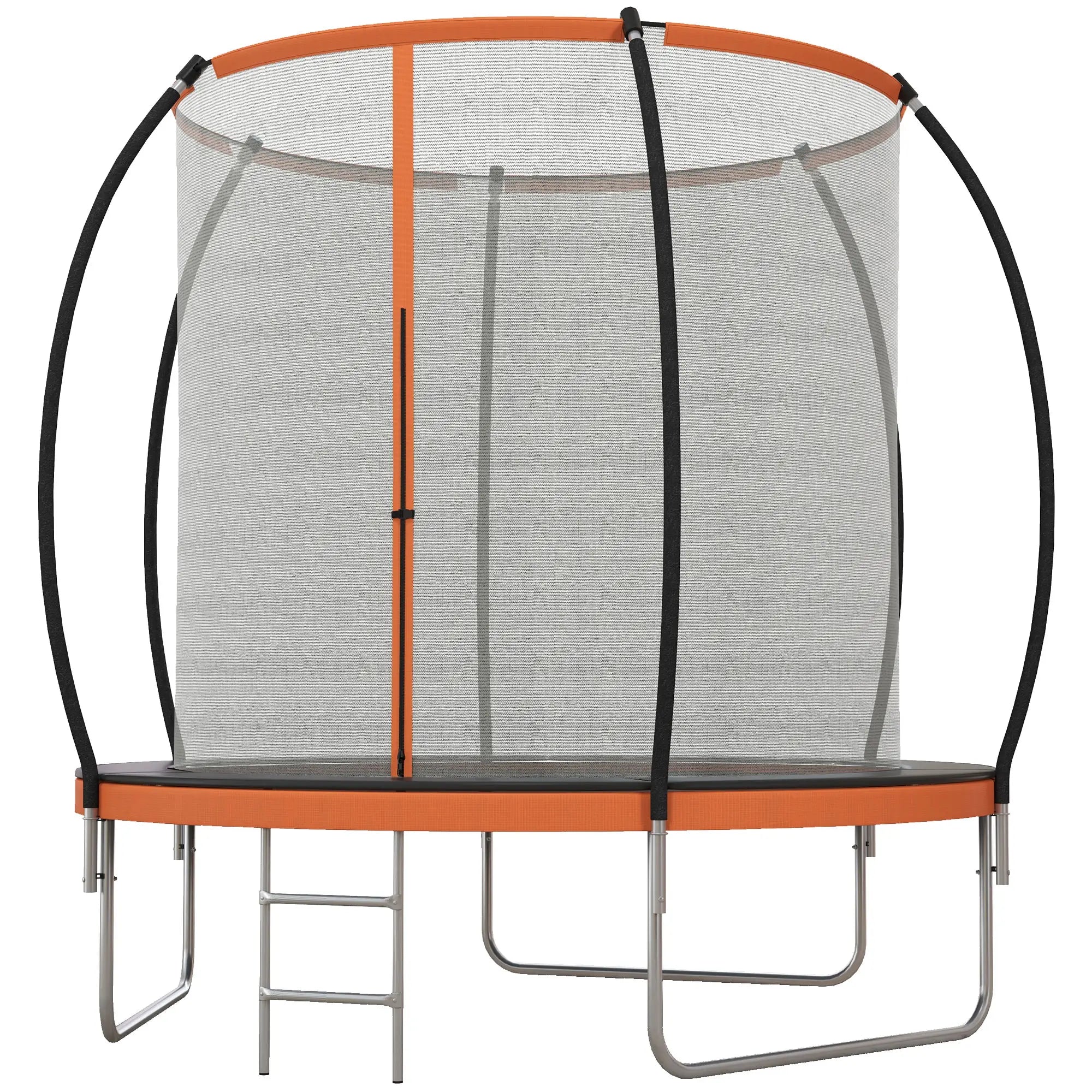 10ft Outdoor Trampoline with Enclosure Net and Ladder Trampolines Black and Orange at Gallery Canada