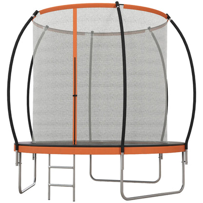 10ft Outdoor Trampoline with Enclosure Net and Ladder Trampolines Black and Orange at Gallery Canada