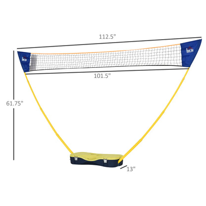 Portable Badminton Net Set, 9.5x5 ft, Foldable, Includes Rackets, Shuttlecocks Badminton at Gallery Canada