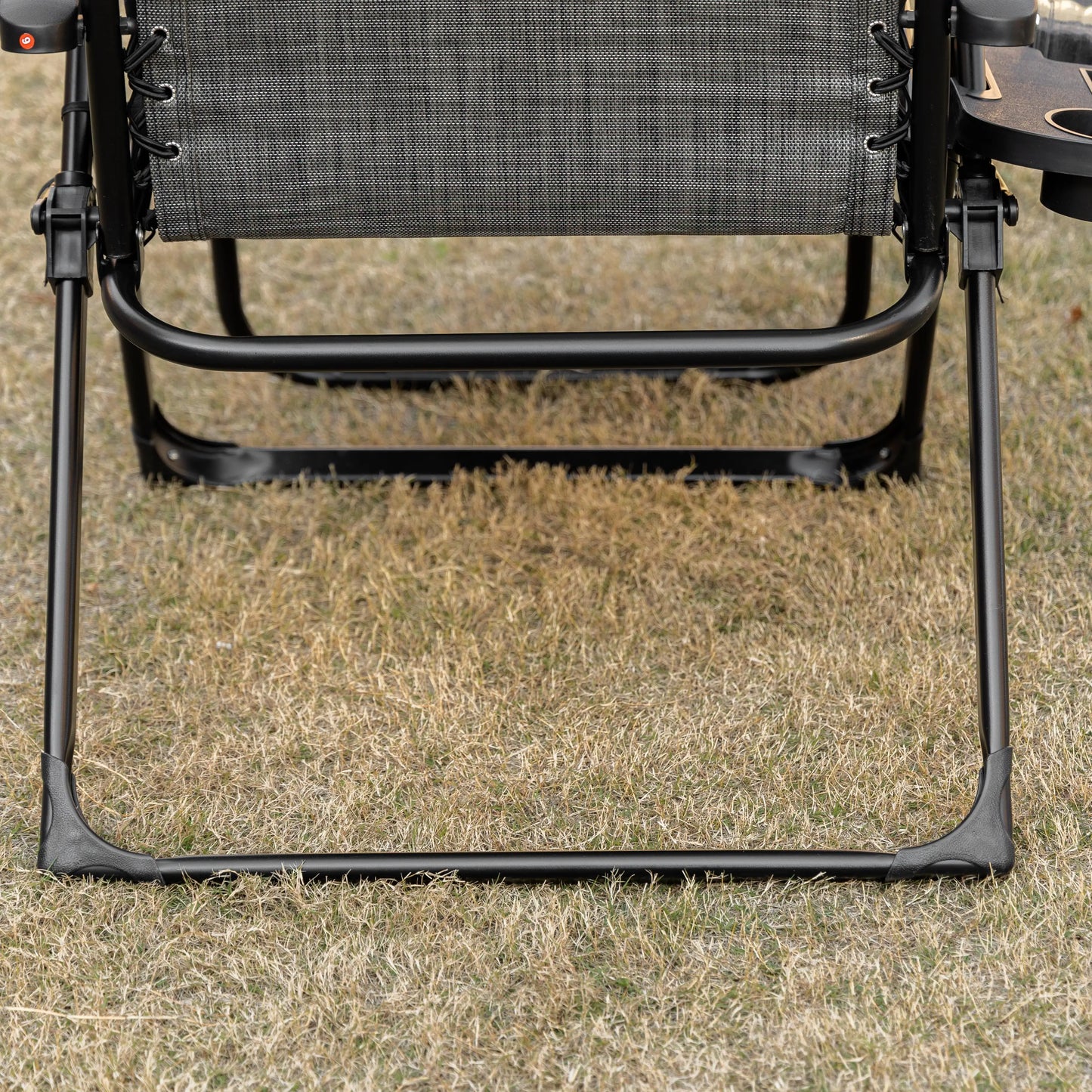 Padded Folding Recliner Chair, Adjustable Backrest, Removable Cushion, Black Lounger Chairs at Gallery Canada