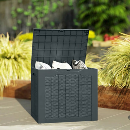 28 Gallon Deck Box, Resin Outdoor Storage, Waterproof UV Resistant Patio Storage Boxes at Gallery Canada