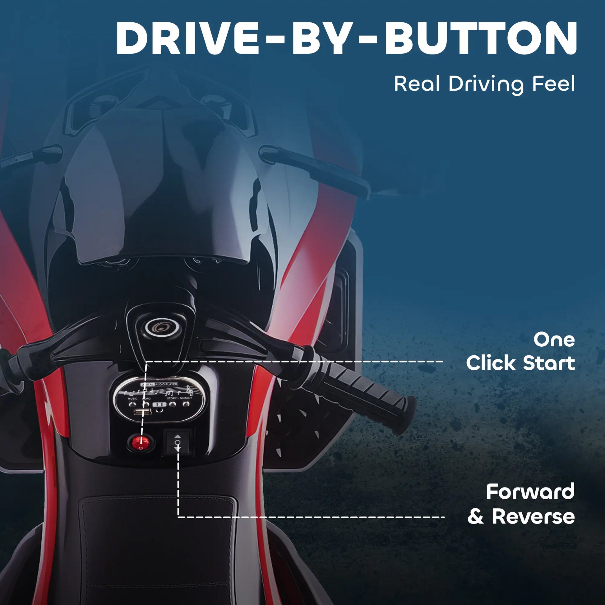 12V Kids ATV, Suspension Wheels, Soft Start, LED Lights, Music, Red Electric Ride On Toys at Gallery Canada