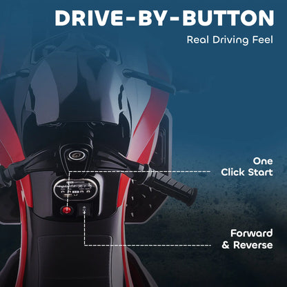 12V Kids ATV, Suspension Wheels, Soft Start, LED Lights, Music, Red Electric Ride On Toys at Gallery Canada