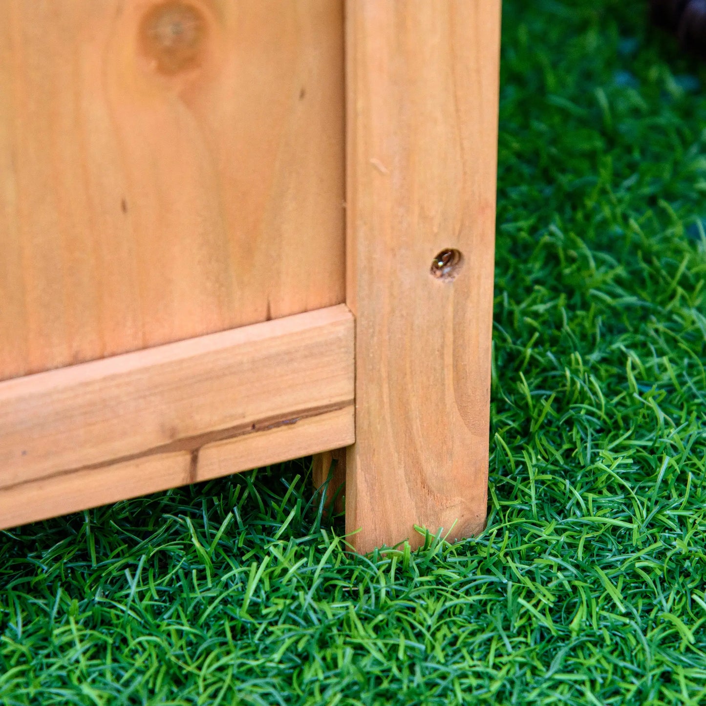 Wood Planter with Trellis, Raised Garden Bed, 28" x 11" x 46", Brown Wooden Planter Boxes at Gallery Canada