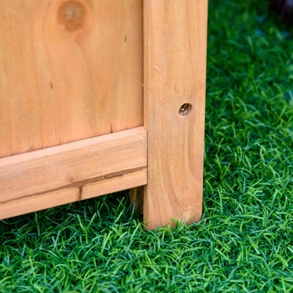 Wood Planter with Trellis, Raised Garden Bed, 28" x 11" x 46", Brown Wooden Planter Boxes at Gallery Canada