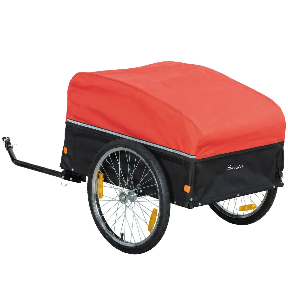 Bike Trailer, Cargo Trailer with 45 Gal Storage Box, 20" Tires, 88 lbs Capacity Bike Cargo Trailers at Gallery Canada