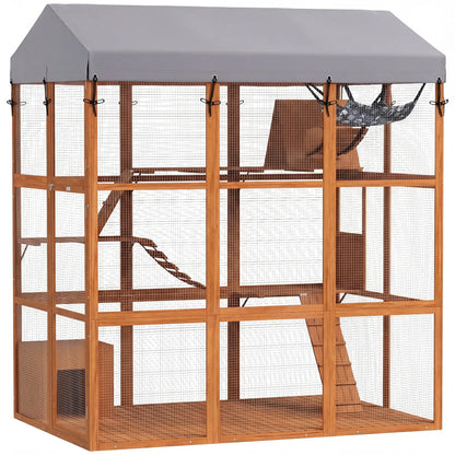 81"H Catio Outdoor Enclosure, Prevents Escaping, Easy Cleaning, Orange Outdoor Cat Enclosures at Gallery Canada