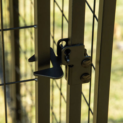 Large Steel Dog Kennel, 4.6ft x 4.6ft x 5ft, Lockable Playpen, UV-Resistant Canopy Houses, Kennels & Pens at Gallery Canada