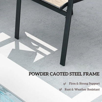 Outdoor Loveseat with Glass Table, Garden Bench, Breathable Mesh, Brown Outdoor Benches at Gallery Canada