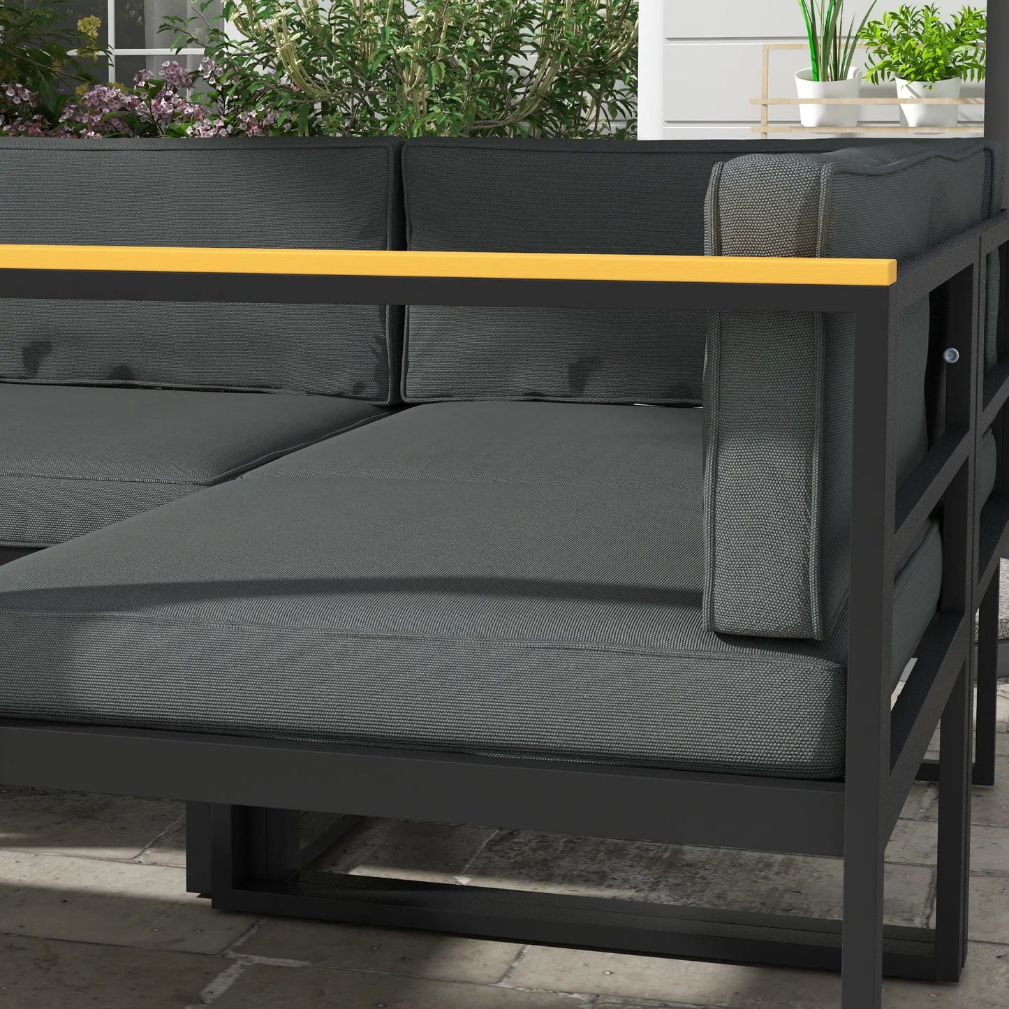 Replacement Cushions for Rattan Furniture, 14 Piece, 7 Seat 7 Back, Grey Patio Chair Cushions at Gallery Canada