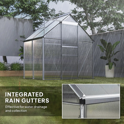 6' x 4' x 6.6' Walk-in Greenhouse, Polycarbonate, Adjustable Roof Vent Walk In Greenhouses at Gallery Canada