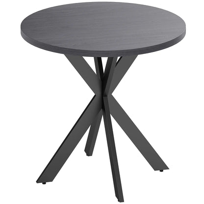 29" Round Dining Table, Steel Legs, Black Bar Tables & Dining Tables Black Tabletop, Black Legs at Gallery Canada
