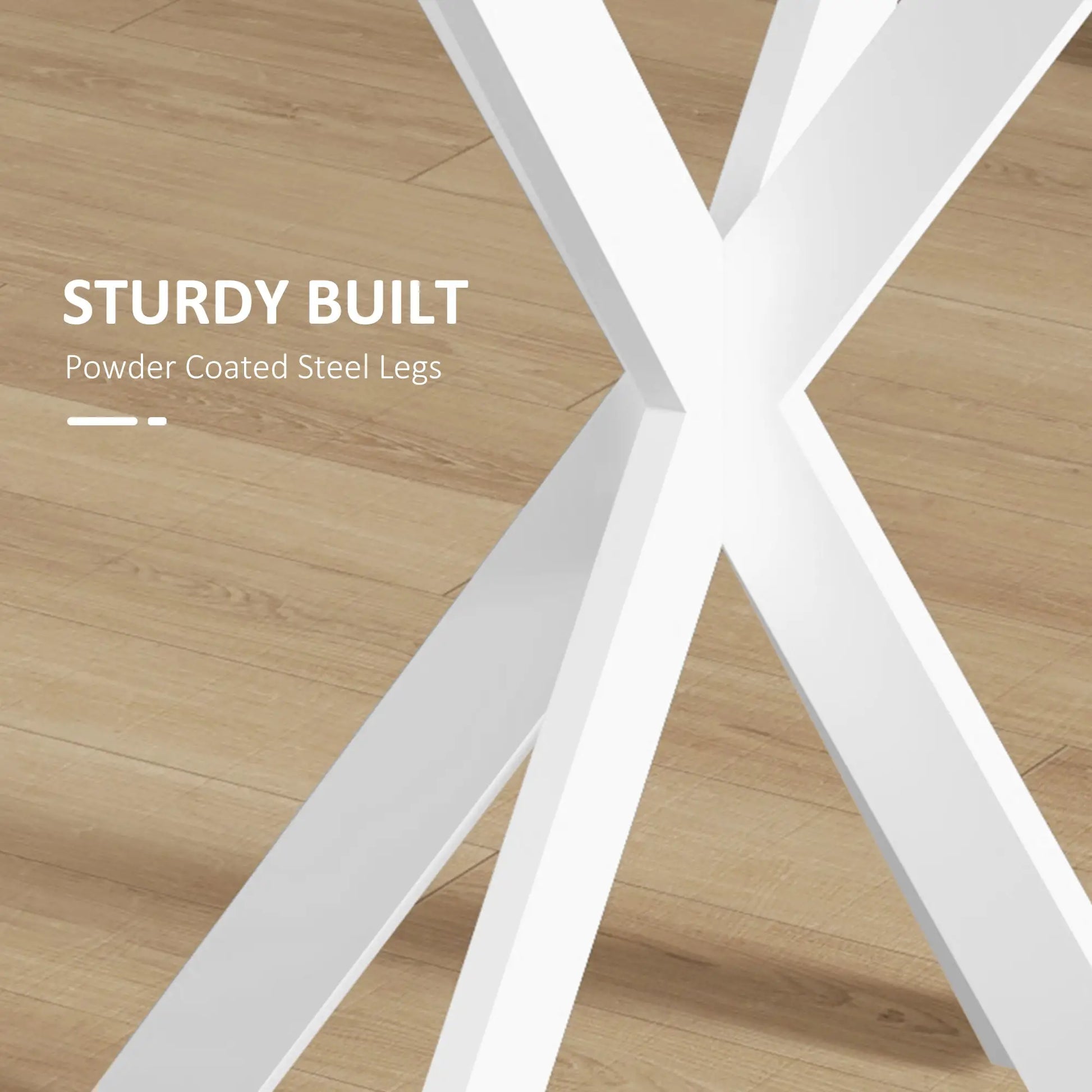 29" Round Dining Table, Steel Legs, White Dining Tables at Gallery Canada