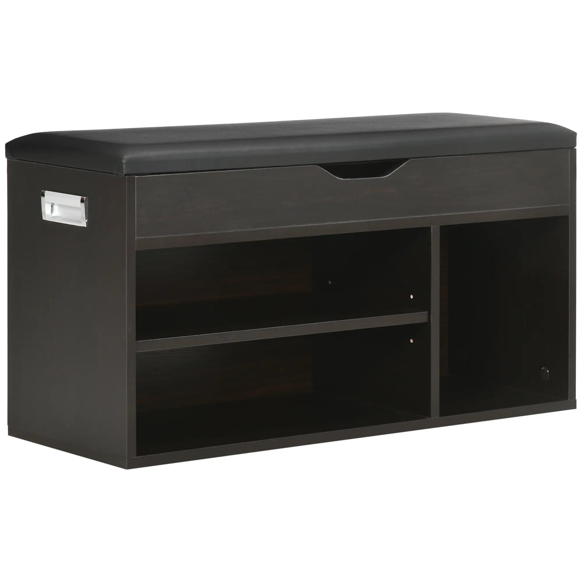 Shoe Bench with Padded Cushion, Hidden Storage, Black Shoe Storage Cabinets & Racks at Gallery Canada