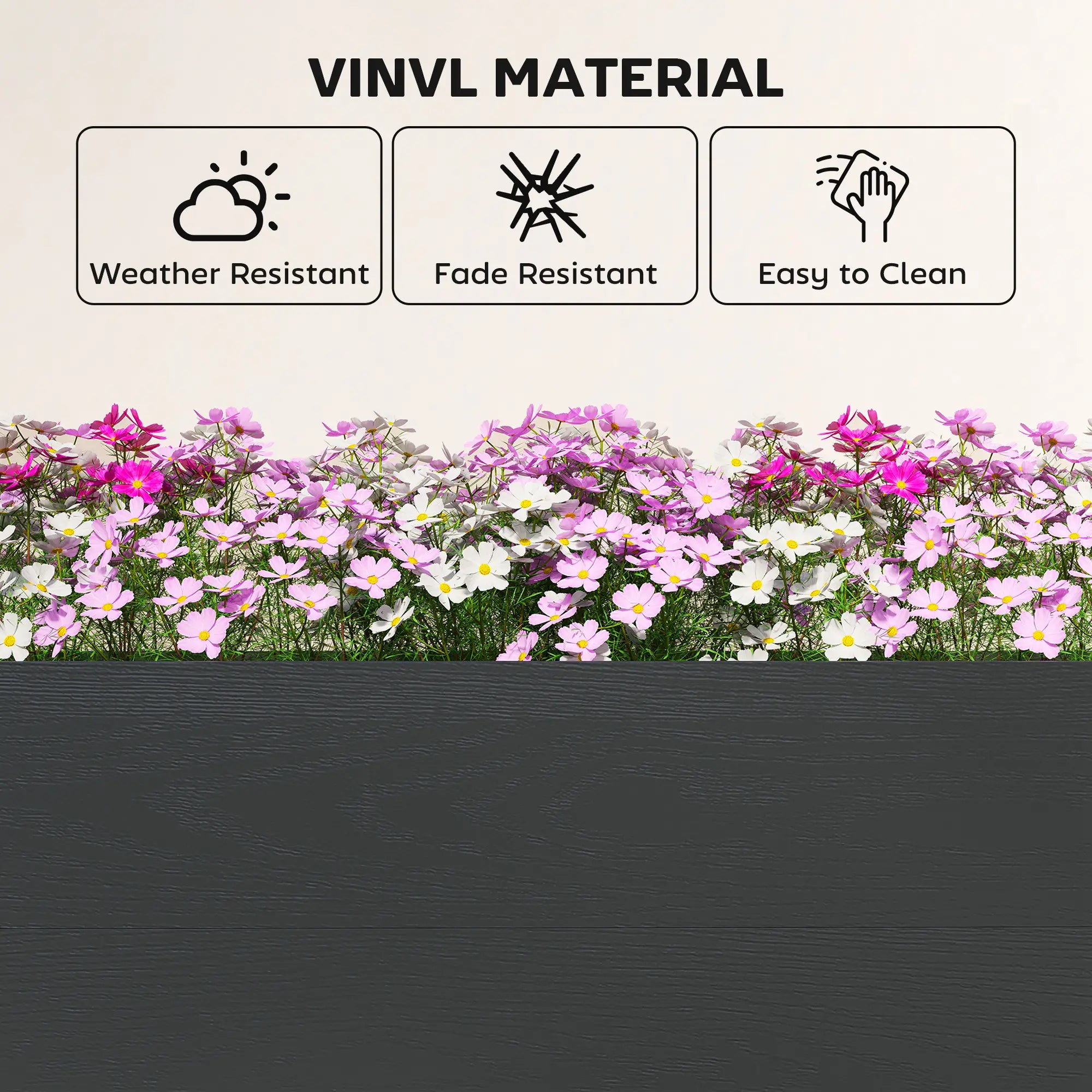 Vinyl Raised Garden Bed Kit, 2 Elevated Boxes, Open Bottom, Screwless Planter Wooden Planter Boxes at Gallery Canada