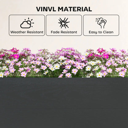 Vinyl Raised Garden Bed Kit, 2 Elevated Boxes, Open Bottom, Screwless Planter Wooden Planter Boxes at Gallery Canada