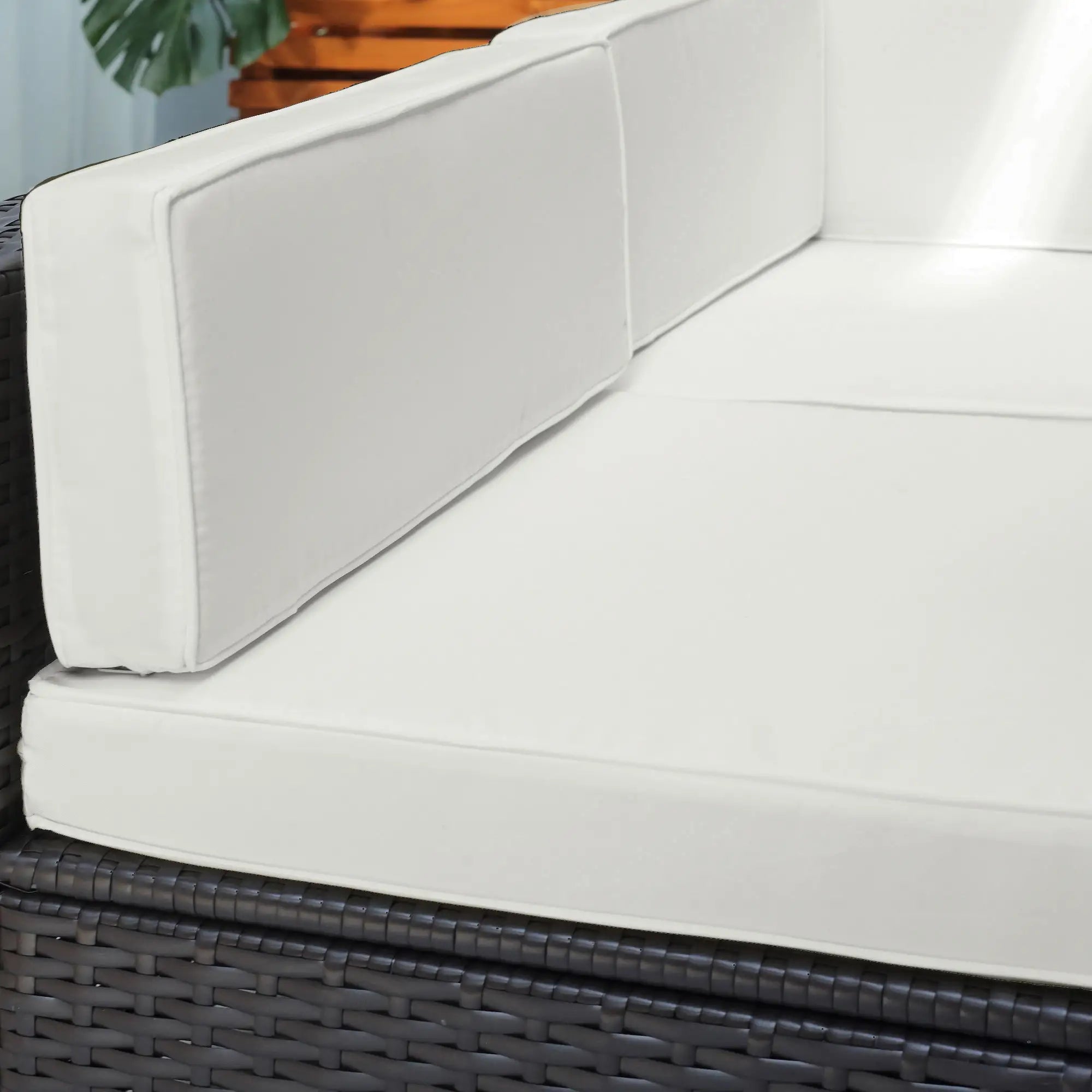 7-Piece Outdoor Wicker Sectional Sofa, Beige, Dark Brown Patio Furniture Sets at Gallery Canada