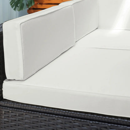 7-Piece Outdoor Wicker Sectional Sofa, Beige, Dark Brown Patio Furniture Sets at Gallery Canada