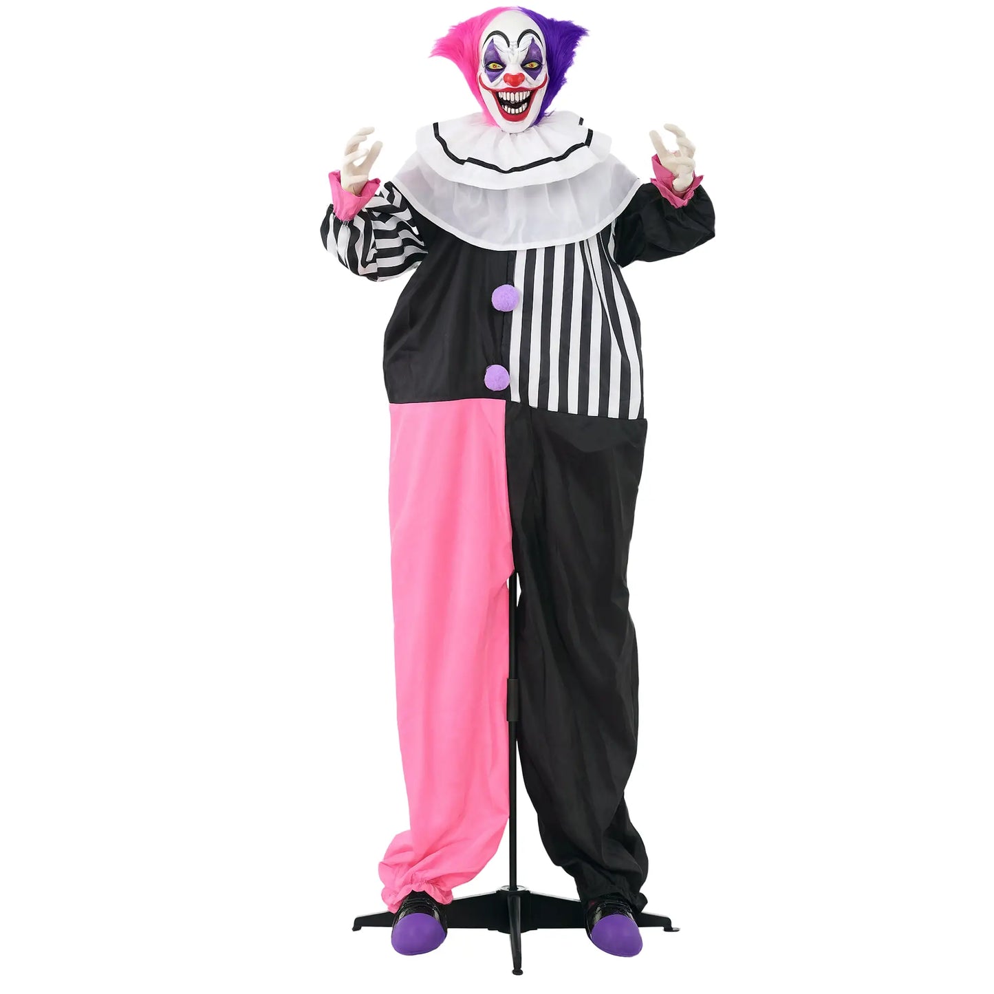 5.7Ft Animated Halloween Clown, Sound Activated, Light Up Eyes Halloween Decorations at Gallery Canada