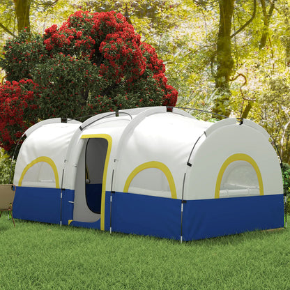 4-6 Person Camping Tent, 3 Room, 3000mm Waterproof, UPF30+, Blue Camping Tents at Gallery Canada