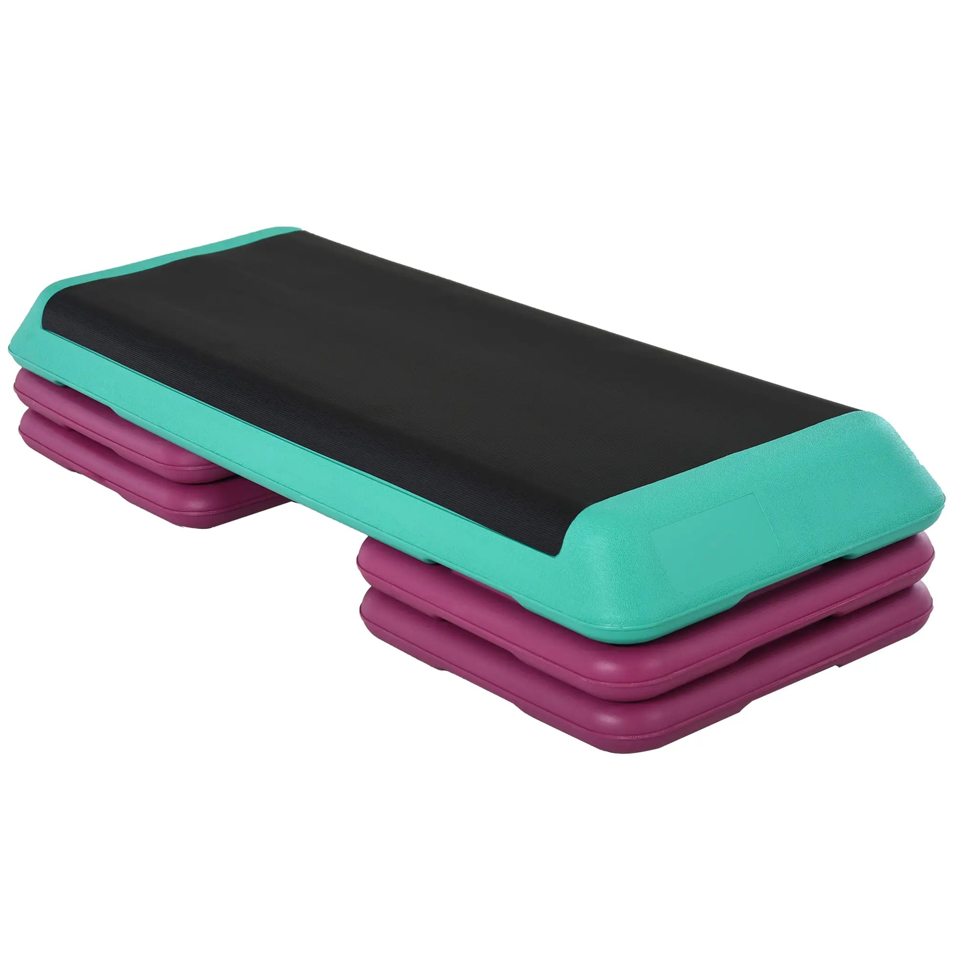 3.9"/5.9"/7.9" Aerobic Stepper, Non-Slip Top, Indoor Outdoor, Multicolour Aerobic Equipment Black, Green and Purple at Gallery Canada
