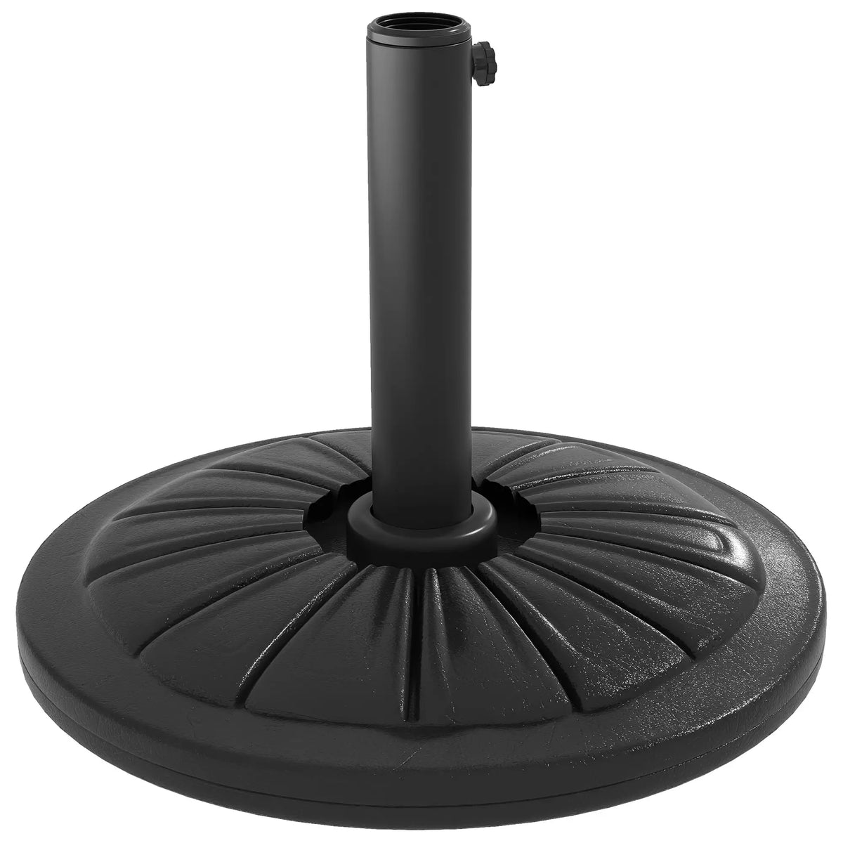 Heavy Duty Concrete Umbrella Base, Steel Pole, Round Parasol Stand, Black Umbrella Bases at Gallery Canada