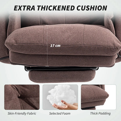 Reclining Executive Computer Desk Chair, Ergonomic Office Chair with Footrest and Thickly Padded, Coffee Office Chairs at Gallery Canada
