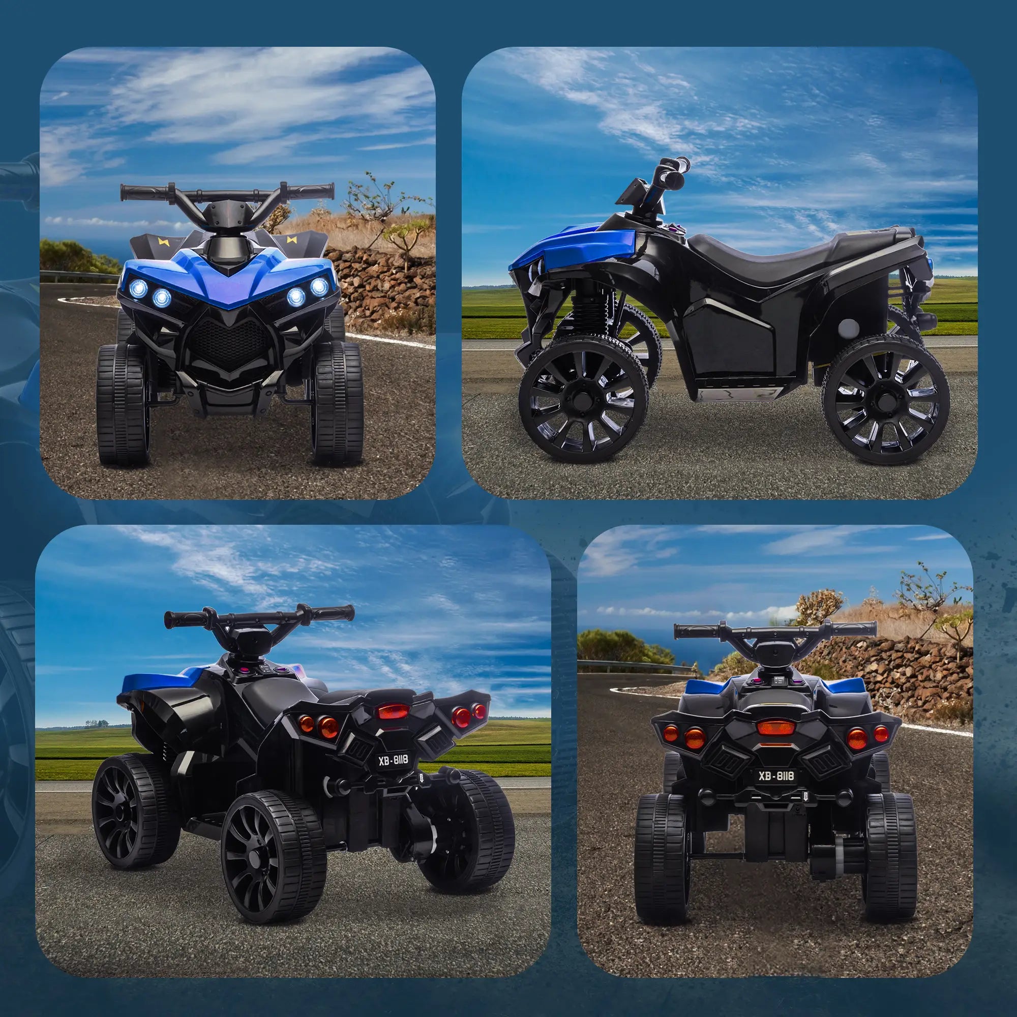 6V Kids ATV Electric Ride On Car, Ages 37-72 Months, Blue Electric Ride-On Toys at Gallery Canada