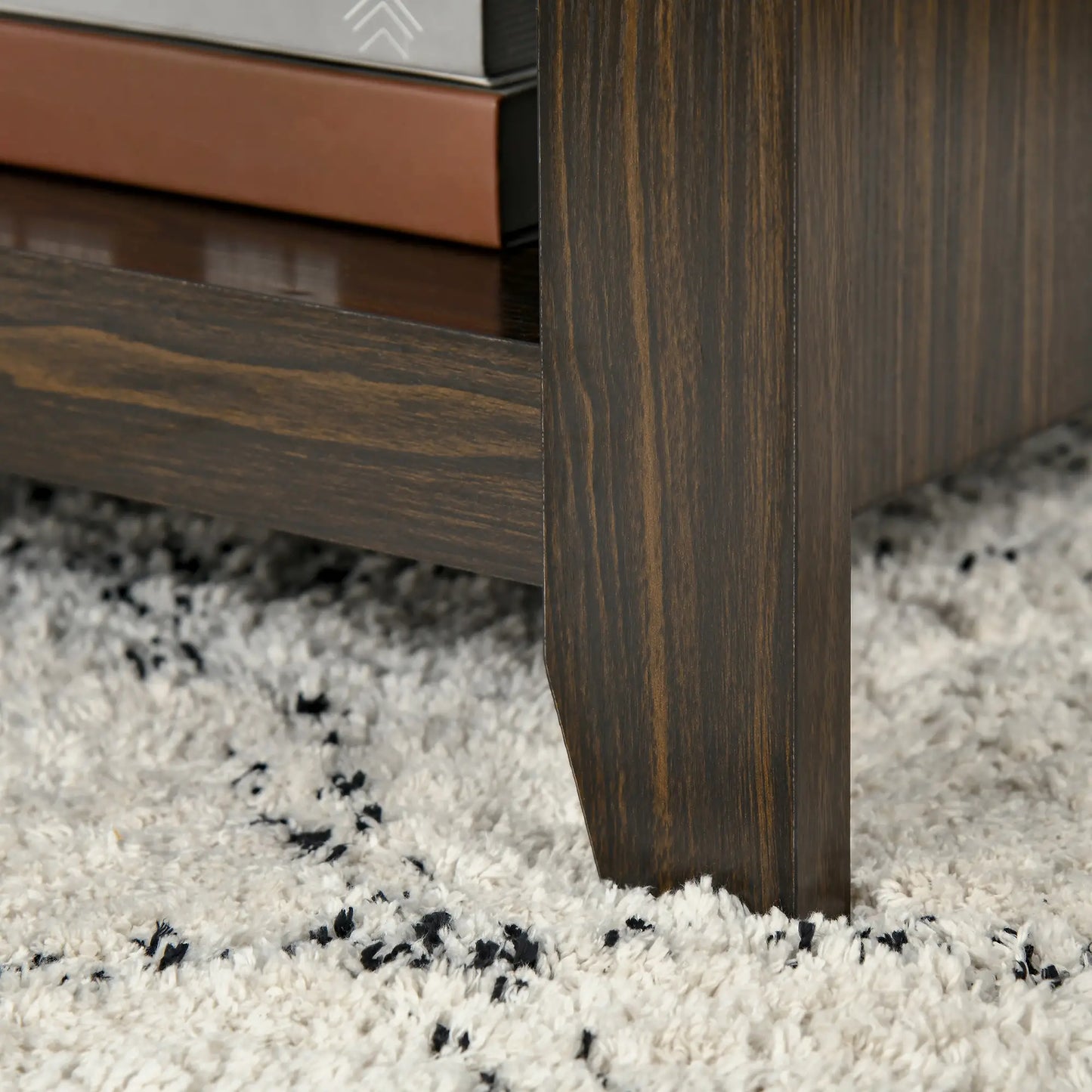 Lift Top Coffee Table, Hidden Storage, Open Shelves, Dark Walnut Coffee Tables at Gallery Canada