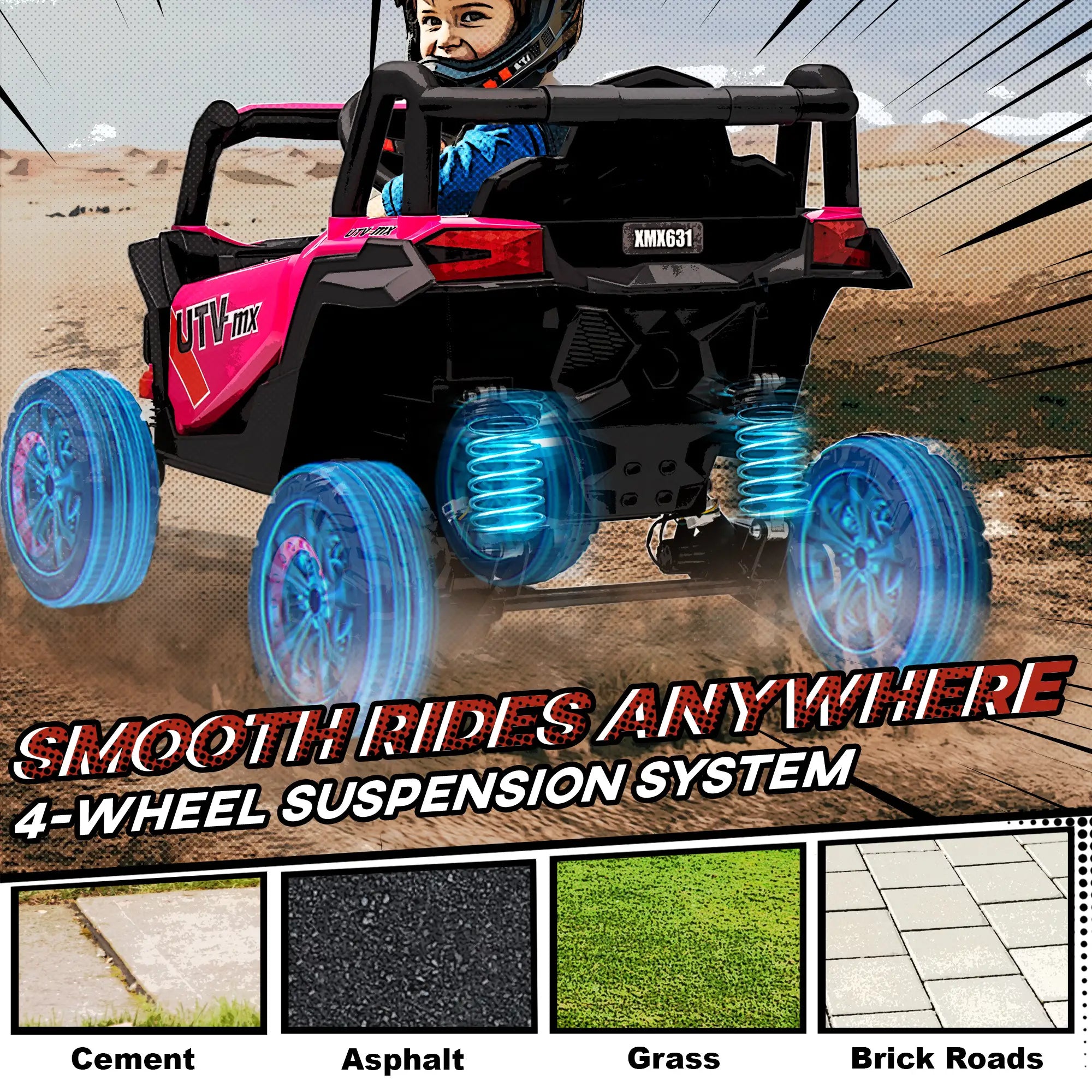 12V Kids Ride On Car, Remote Control, Battery Powered, Pink Electric Toy Cars at Gallery Canada